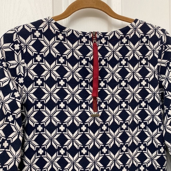 Hatley Geometric Print Shift Dress Geometric Print Small Navy Blue White Small - Picture 11 of 14